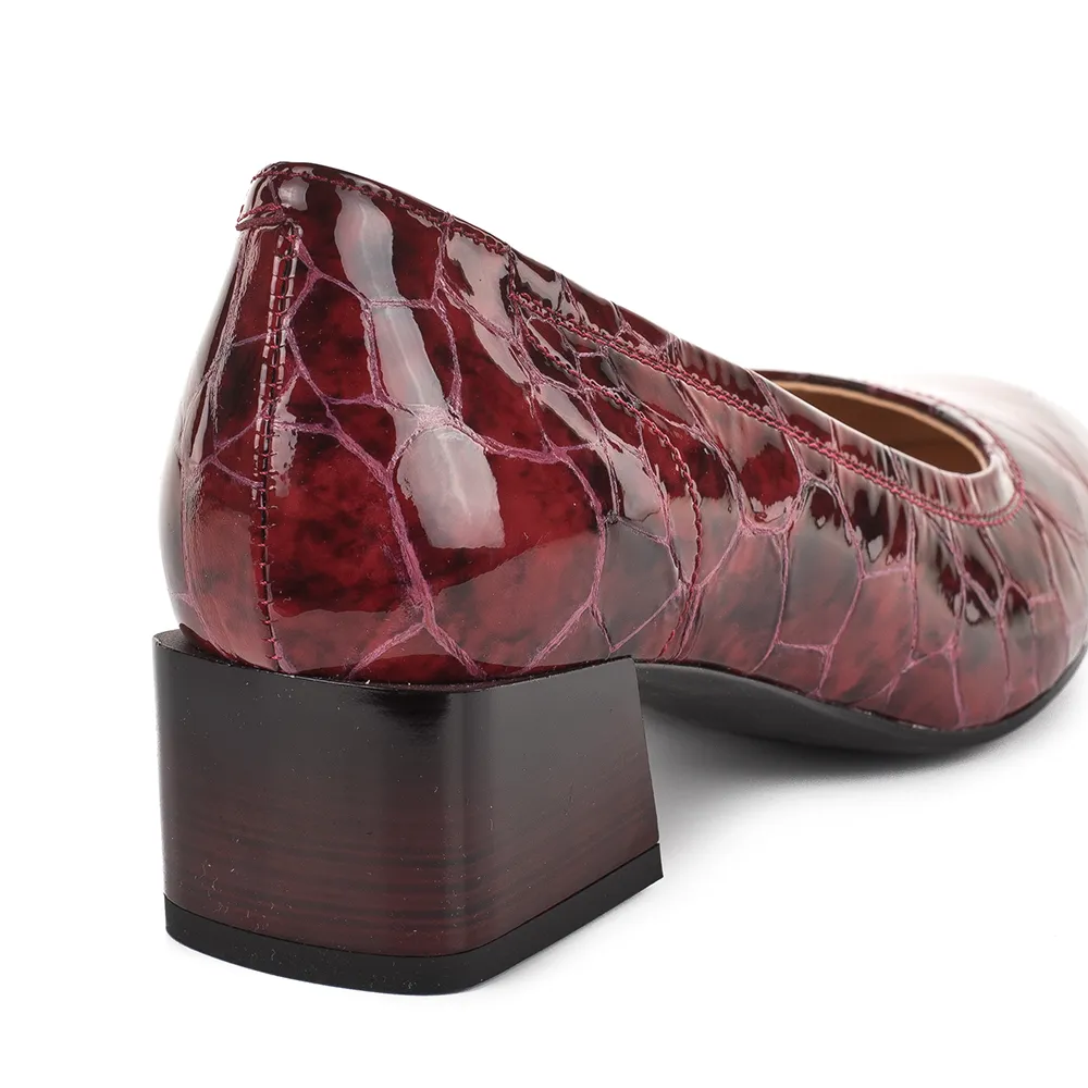 Pulso elegáns lakk bőr női cipő piros színben