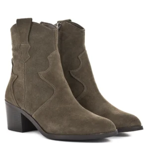 Filippo szürkésbarna velúr western bokacsizma - Filippo DBT8043/26 BR