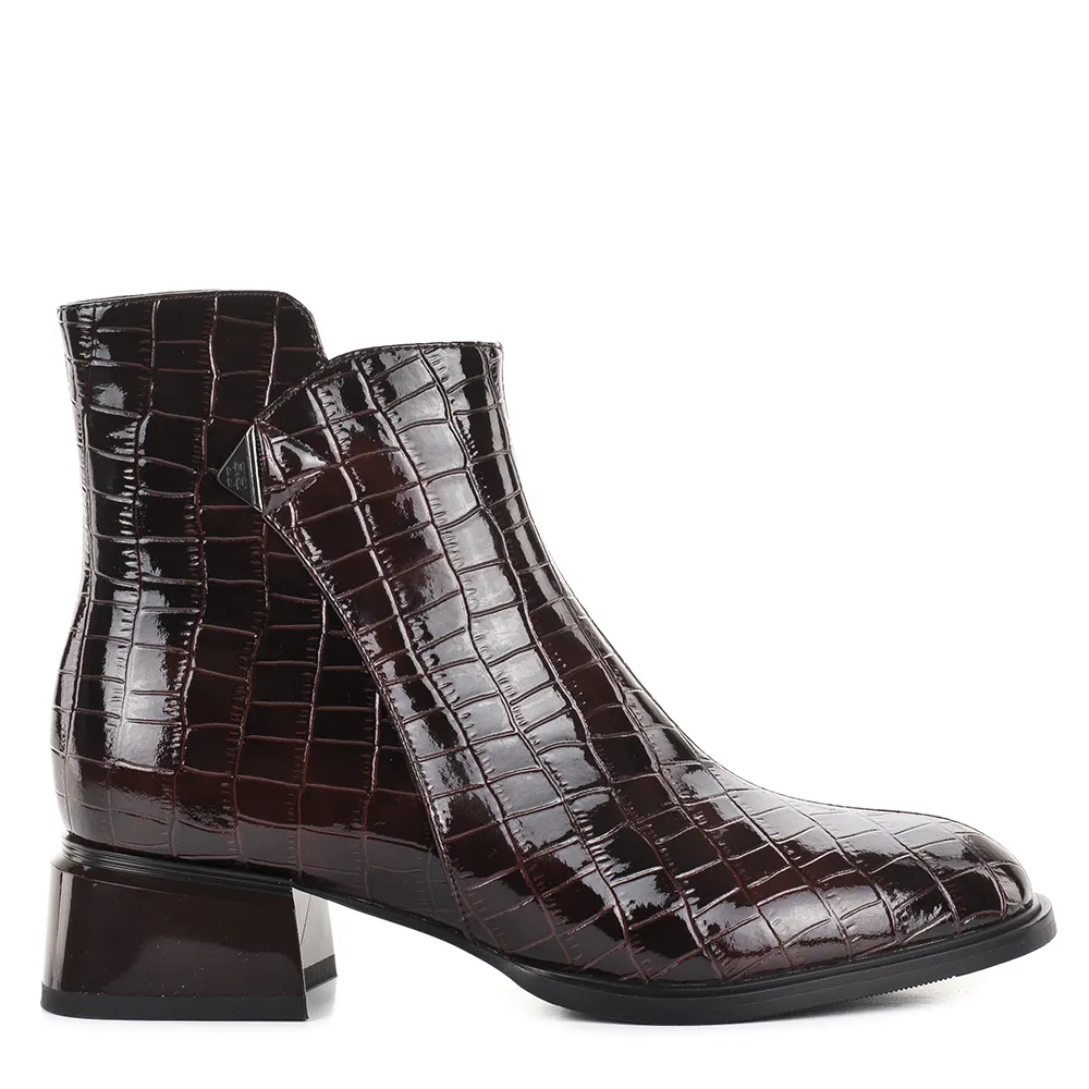 Filippo kis sarkú elegáns bőr bokacsizma barna színben - Filippo DBT8174/26 D BR