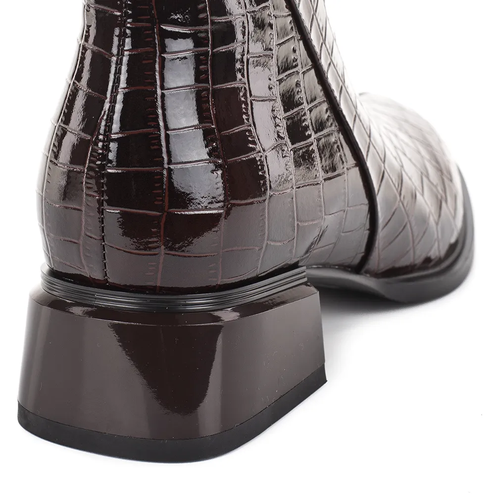Filippo kis sarkú elegáns bőr bokacsizma barna színben - Filippo DBT8174/26 D BR